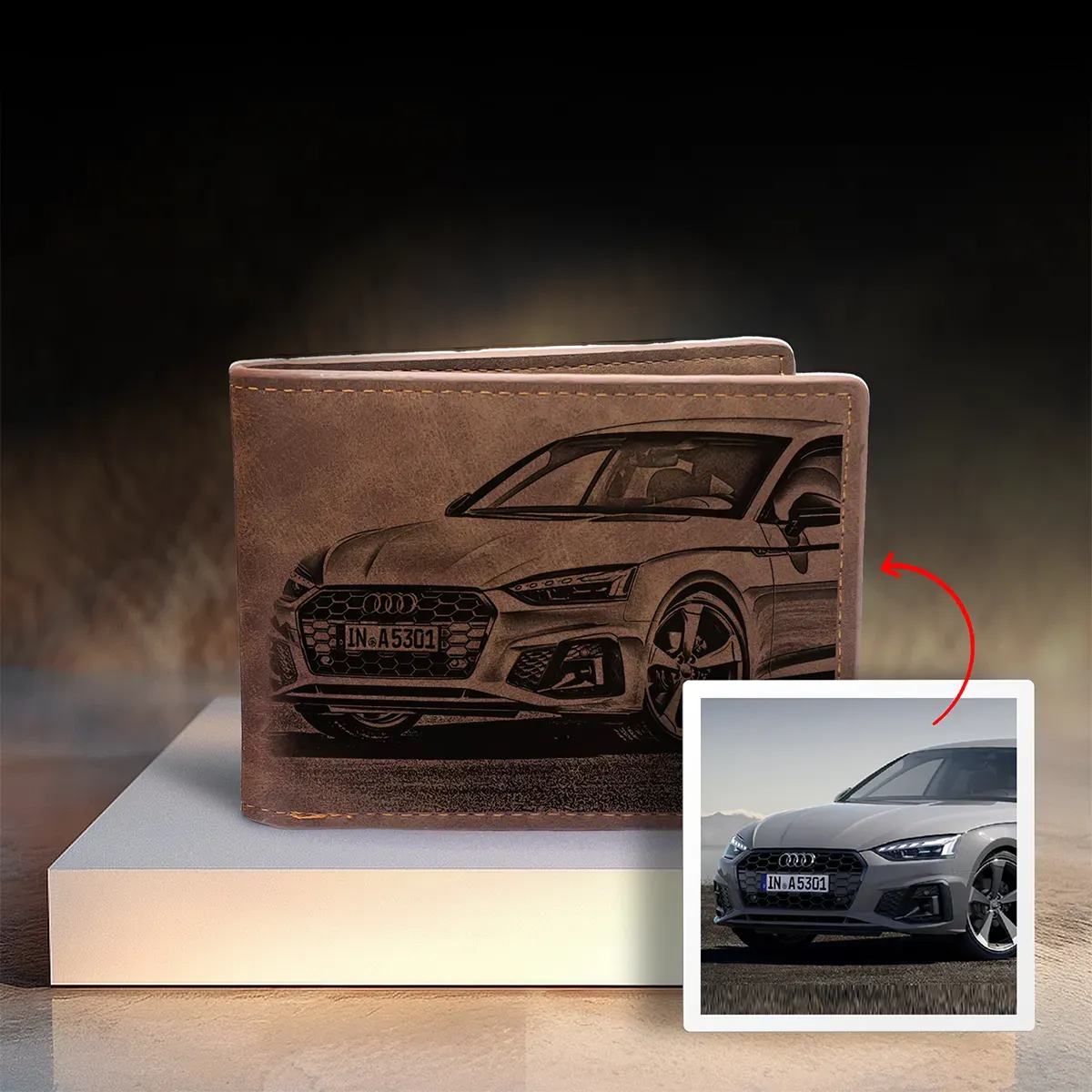 Gravírozott Pénztárca Referencia Kép